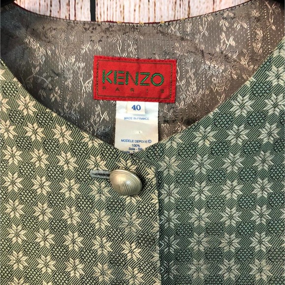 KENZO PARIS JACQUARD MULTI PANEL SILK VEST 40 - Picture 2 of 5
